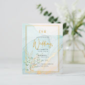 フォト結婚式招待状微妙なインク洗浄デジタル (スタンド正面)