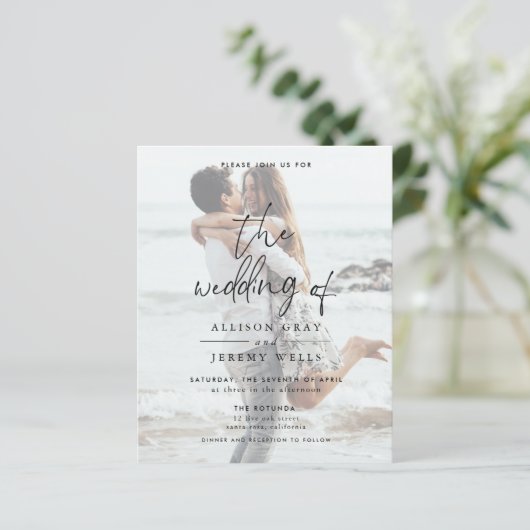 フォト結婚式招待状 (スタンド正面)