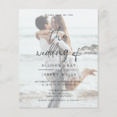 フォト結婚式招待状 (正面)