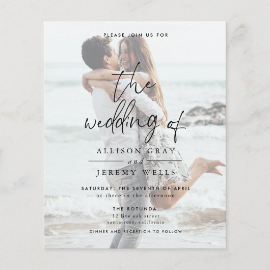 フォト結婚式招待状 (正面)