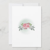 フォト結婚式招待状 | セージグリーンとフローラ 招待状 (裏面)