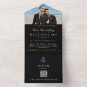 フォト結婚式招待状 – ツイン炎シンボル – LGBTQ- オールインワン招待状 (内側)