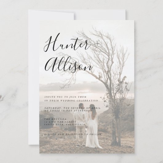 フォト結婚式招待状 招待状 (正面)