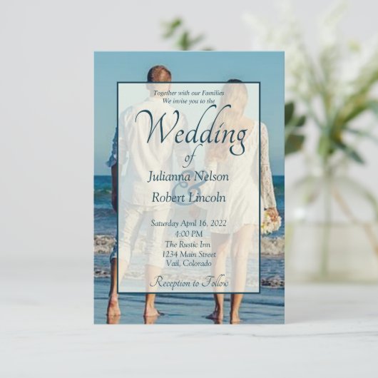 フォト結婚式招待状 招待状 (スタンド正面)