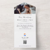 フォト結婚式招待状- QRコードツイン炎 –  オールインワン招待状 (内側)