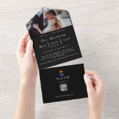 フォト結婚式招待状-QRコード – オールインワン招待状 (貼ってはがせる)