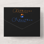 フォト結婚式招待状-QRコード – オールインワン招待状 (裏面)
