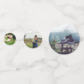 フォト結婚紙吹雪のパーソナライズされたテーブルデコ コンフェッティ (正面)