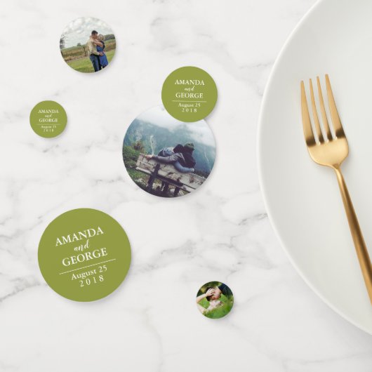 フォト結婚紙吹雪のパーソナライズされたテーブルデコ コンフェッティ (グループ)