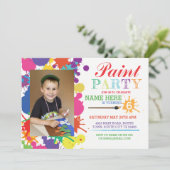 フォト絵を描パーティーアート招待状招待状 招待状 (スタンド正面)