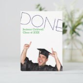 フォト縦型 – 3x5卒業パーティー招待状 招待状 (スタンド正面)