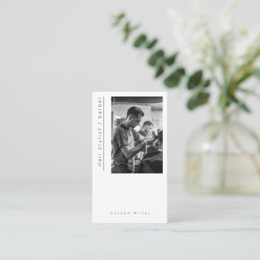フォト美容師美容師スタジオビジネスカー 名刺 (スタンド正面)
