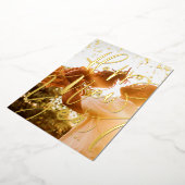 フォト花火金ゴールドハッピーニューイヤー2024 箔シーズンカード (回転した状態)