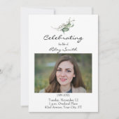 フォト葬儀お祝い・オブ・ライフ招待状 (正面)