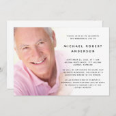 フォト葬儀お祝い・オブ・ライフ招待状 招待状 (正面/裏面)