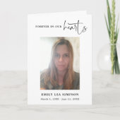 フォト葬儀悔やみや弔慰お礼お畳みカード サンキューカード (正面)