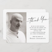 フォト葬儀悔やみや弔慰サンキューカード サンキューカード (正面/裏面)