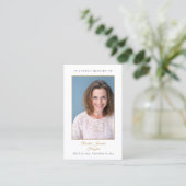 フォト葬儀悔やみや弔慰記念祈りの言葉カード 名刺 (スタンド正面)