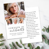 フォト葬儀祈りの言葉カード永遠に私たちのハート