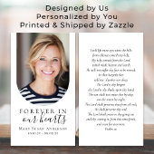 フォト葬儀祈りの言葉カード永遠に私たちのハート