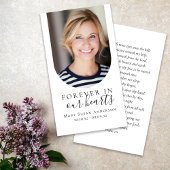 フォト葬儀祈りの言葉カード永遠に私たちのハート