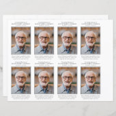 フォト葬儀祈りの言葉カード4.25x2.5インチテンプレート (正面/裏面)