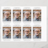 フォト葬儀祈りの言葉カード4.25x2.5インチテンプレート (正面)