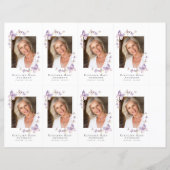 フォト葬儀祈りの言葉カード4.25x2.5インチテンプレート (正面)