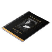 フォト葬儀GuestBookと金ゴールド配管 ノートブック (左側)