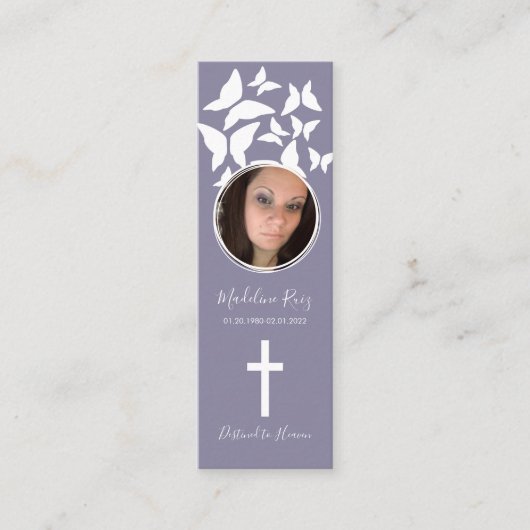 フォト蝶の追悼式  スキニー名刺 (正面)