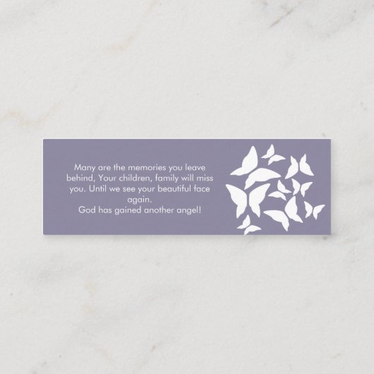 フォト蝶の追悼式  スキニー名刺 (裏面)