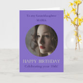 フォト誕生日カードの孫娘、16歳または年齢の追加 カード (黄色い花)