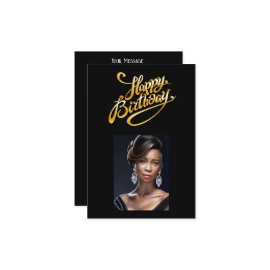 フォト誕生日カード 案内状 (正面/裏面インサイチュ)