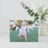 フォト誕生日サンキューカード ポストカード (スタンド正面)