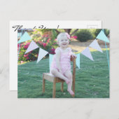 フォト誕生日サンキューカード ポストカード (正面/裏面)