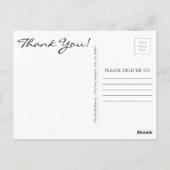 フォト誕生日サンキューカード ポストカード (裏面)