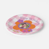 フォト誕生日パーソナライズされた紙プレート ペーパープレート (アングル)