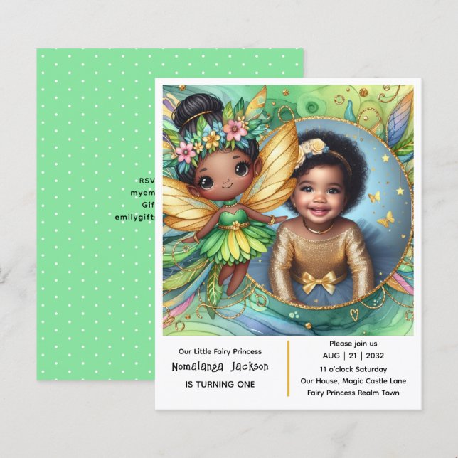 フォト誕生日リトルブラックフェアリーAfrican Tropical (正面/裏面)