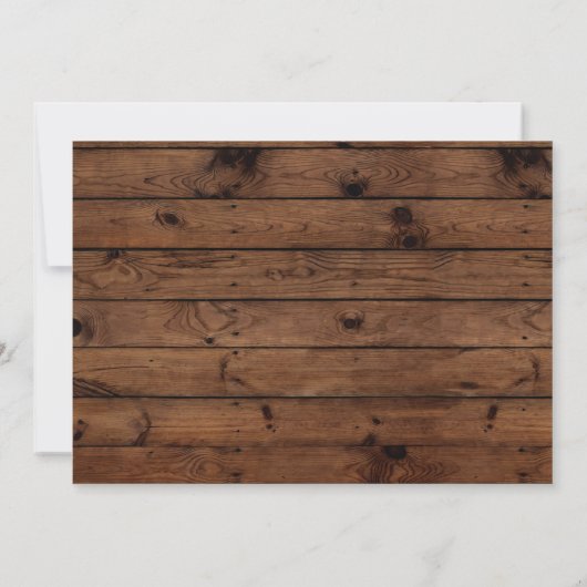 フォト誕生日ヴィンテージスタイル木製招待状 招待状 (裏面)
