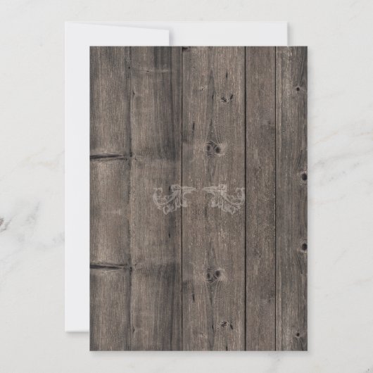 フォト誕生日ヴィンテージブルーサプライズ招待状 招待状 (裏面)