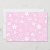 フォト誕生日女の子の誕生日パーティーの追加 招待状 (裏面)