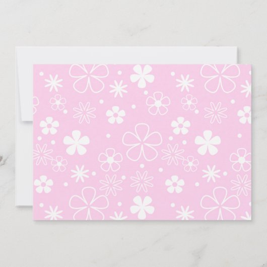 フォト誕生日女の子の誕生日パーティーの追加 招待状 (裏面)