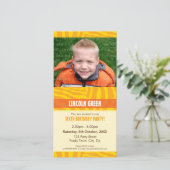 フォト誕生日招待状::アニマルプリント4 (スタンド正面)