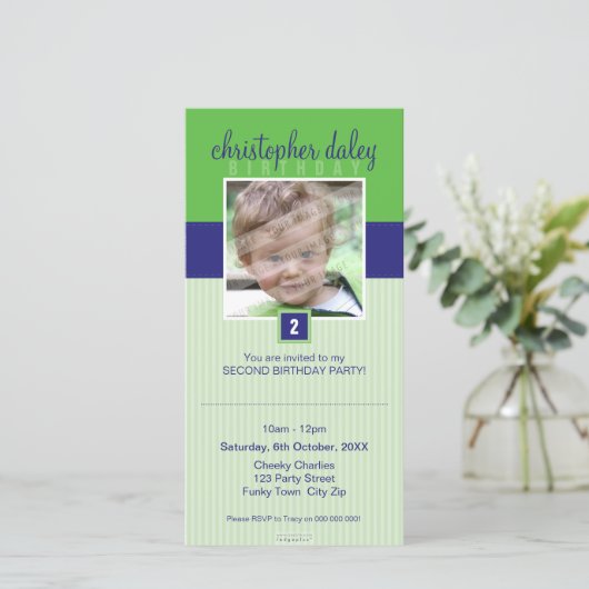 フォト誕生日招待状::素敵な広場1 (スタンド正面)