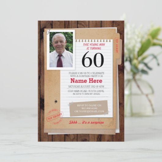 フォト誕生日探偵トップシークレットアニーエイジ招待状 招待状 (スタンド正面)