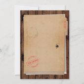 フォト誕生日探偵トップシークレットアニーエイジ招待状 招待状 (裏面)