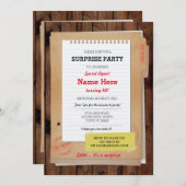 フォト誕生日探偵Top Secret Any Age招待状 招待状 (正面/裏面)