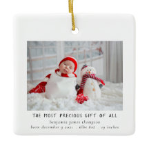 フォト誕生生まれたばかりののクリスマス誕生のお知らせ 