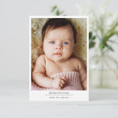 フォト誕生統計新生児 サンキューカード (スタンド正面)