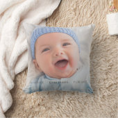 フォト誕生統計Keepsake Home Decor クッション (ブランケット)